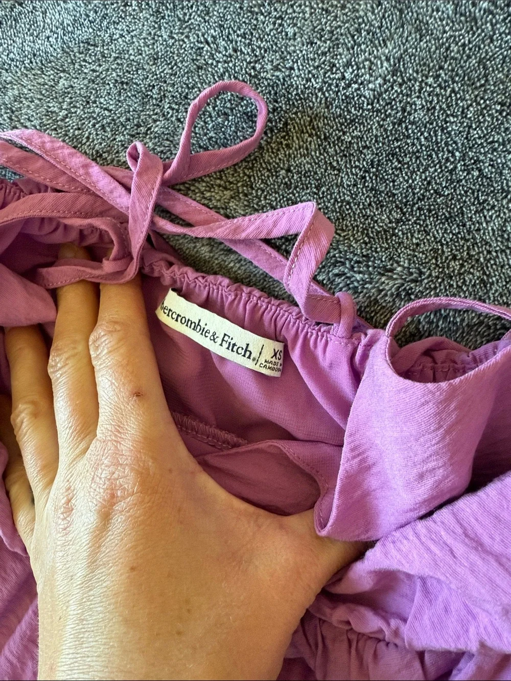 Abercrombie & Fitch Lavender-Purple Tiered Maxi Sundress